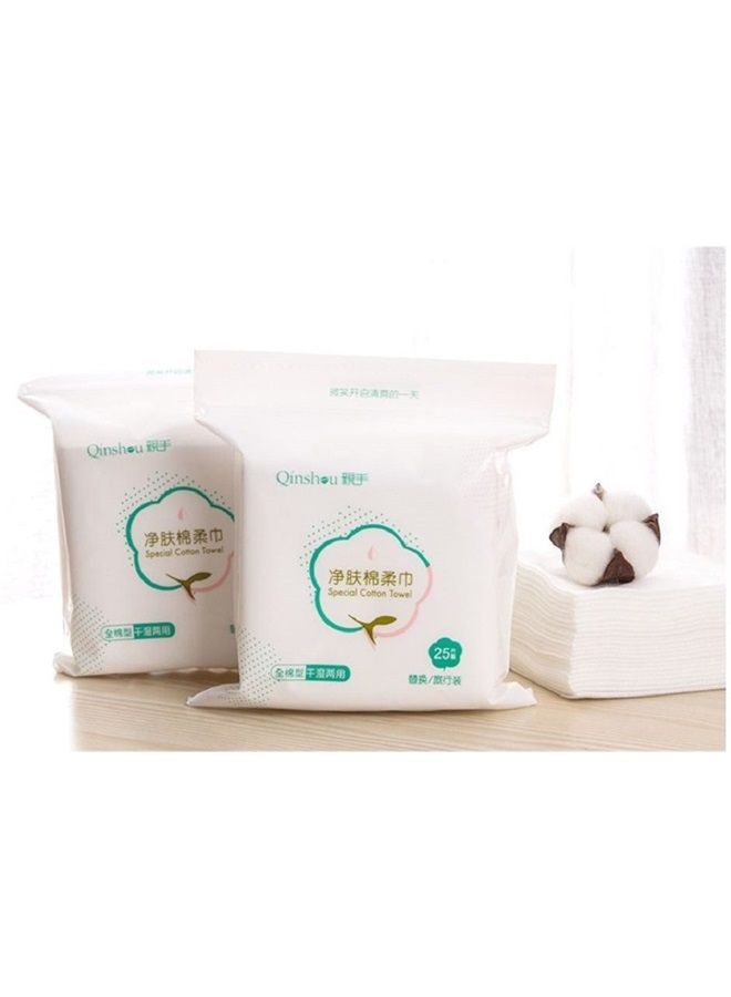 XICHEN 100 pcs Disposable Towel for Washing Face Cotton Pads Cosmetic Cotton 50pcs/ Box of Add 50 Replacement Refill Can be Wet and Dry - Image 2
