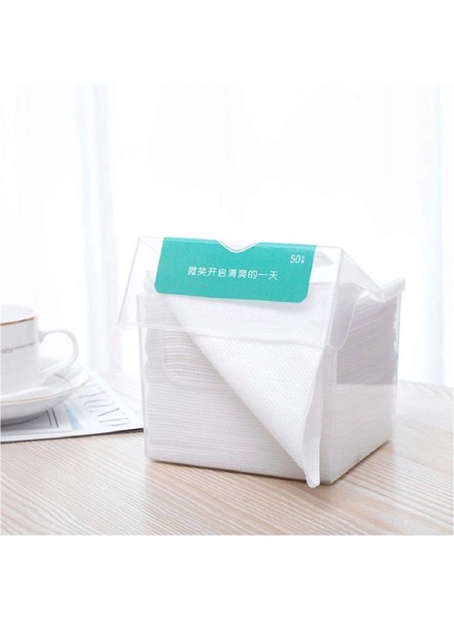 XICHEN 100 pcs Disposable Towel for Washing Face Cotton Pads Cosmetic Cotton 50pcs/ Box of Add 50 Replacement Refill Can be Wet and Dry - Image 3