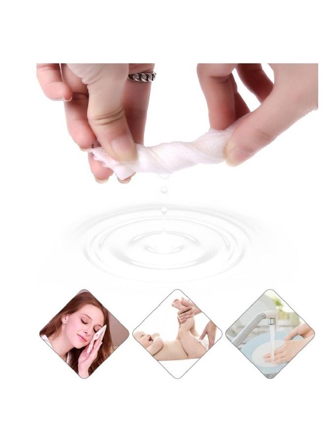 XICHEN 100 pcs Disposable Towel for Washing Face Cotton Pads Cosmetic Cotton 50pcs/ Box of Add 50 Replacement Refill Can be Wet and Dry - Image 4
