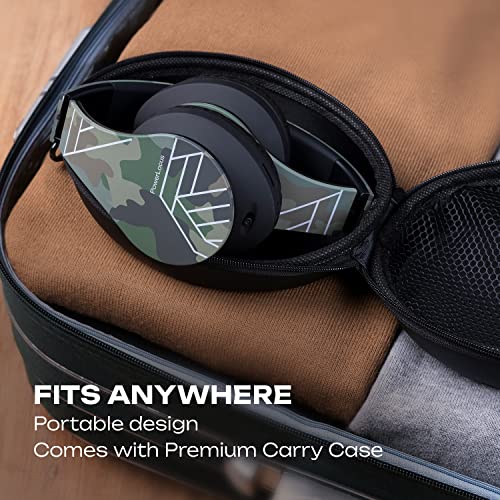 PowerLocus Bluetooth Over-Ear Headphones, Wireless Stereo Foldable Headphones Wireless and Wired Headsets with Built-in Mic, Micro SD/TF, FM for iPhone/Samsung/iPad/PC (Camo) - Image 5