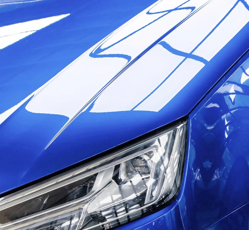 LZLRUN لفافة ملصق سيارة من الفينيل اللامع الأزرق LZLRUN مع مجموعة أدوات التركيب (1 قدم × 5 أقدام) - Image 4