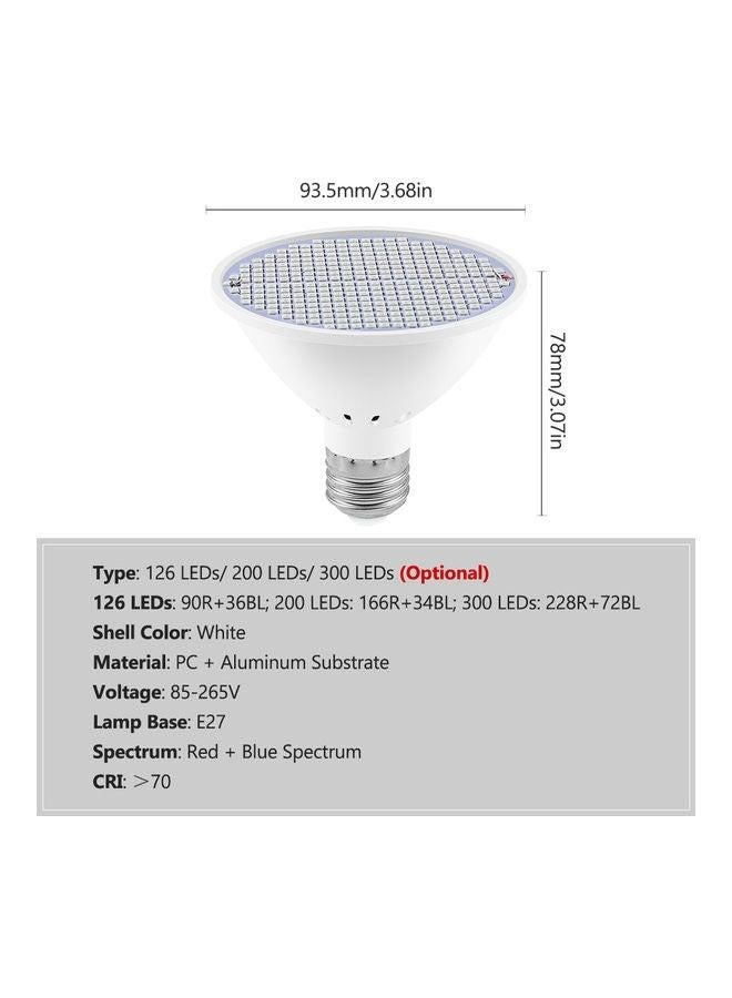 مصباح LED لنمو النباتات، كامل الطيف، مناسب للزراعة المائية الداخلية، مثالي للحدائق المنزلية والمساحات الصغيرة، يعادل 300 واط، موفر للطاقة بقدرة 12 واط. - Image 3