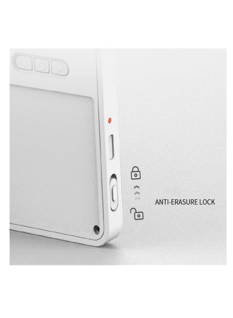 SYOSI, Desktop LCD Writing Tablet, Drawing Pad with Digital Alarm Clock and Calendar, Electronic Bulletin Board Memo with Temperature Humidity for Kids, Bedroom, Office, School - Image 5