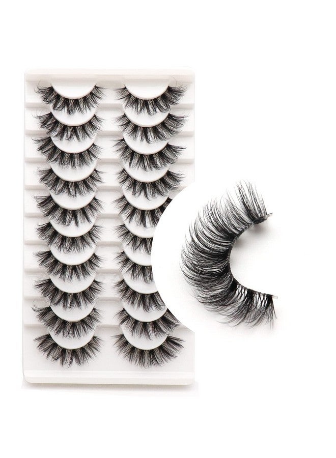 فيليشا رموش روسية مع شريط شفاف يشبه وصلات الرموش D Curl Lash Strips 10 أزواج (Dt11) - Image 1