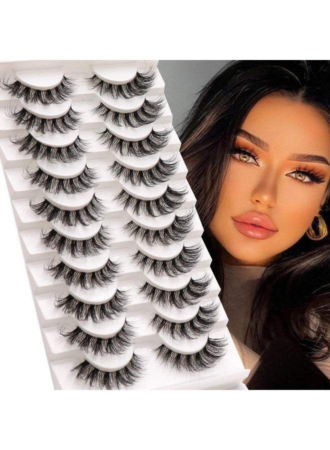 فيليشا رموش روسية مع شريط شفاف يشبه وصلات الرموش D Curl Lash Strips 10 أزواج (Dt11) - Image 2