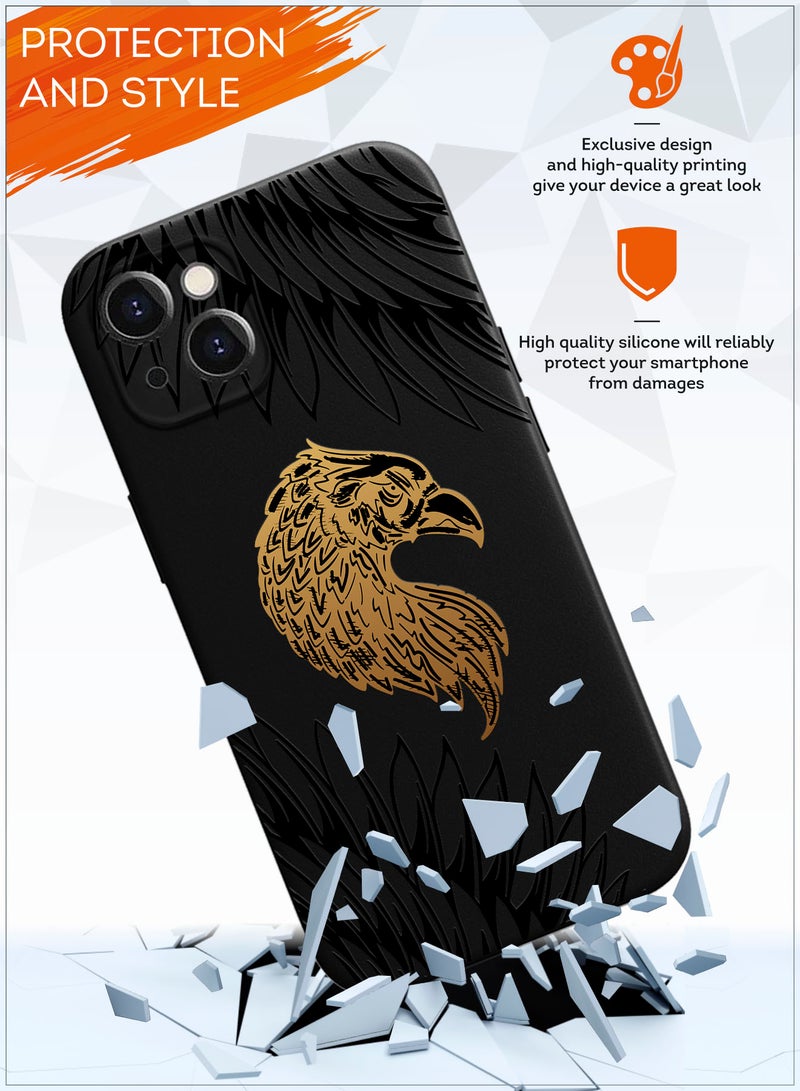 MOBILIUS - for iPhone 13 Mini Case, Shockproof Protective Phone Case Cover for iPhone 13 Mini, with Desert Eagle Pattern - Image 1
