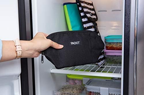 PackIt Freezable Snack Bag, Black, Built with EcoFreeze Technology, Foldable, Reusable, Zip Closure Locks in Cool Dry Air, Great for All Ages, and Fresh Snacks On the Go - Image 4