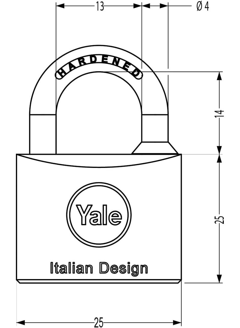 Yale 15-0110-6032-00-0201 110 Series Brass Padlock 60Mm Brass - Image 2