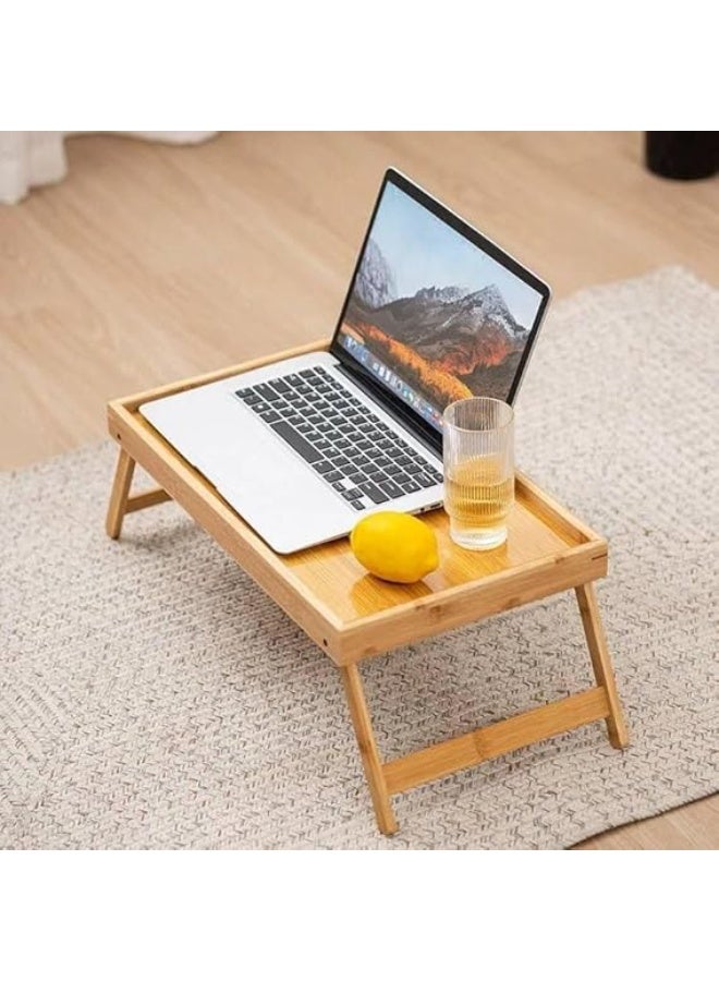 طاولة فطارمتعددة الاستخدام قابلة للطى – تصميم عملي للاستخدام اليومي – مثالية للإفطار، الوجبات الخفيفة، العمل، والمكتب – سهلة التخزين والنقل S (حجم كبير) - Image 1