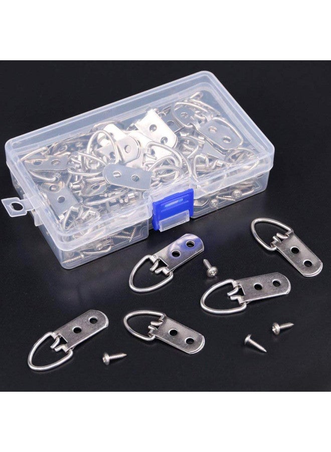 Rustark 60-Pcs Heavy Duty D Ring Picture Hangers Double Hole with Screws for Home Decoration Picture Hanging Solutions. - Image 4