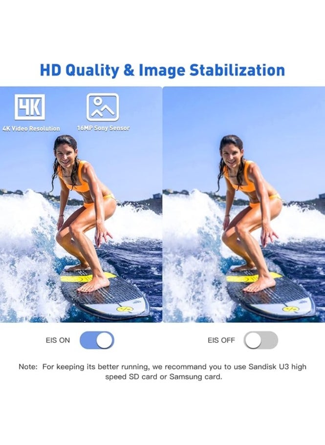 SJCAM - SJCAM C200 Action Camera 4KHD Handheld Portable Lightweight 40M Underwater Waterproof Camera with Stabilization, 154° FOV Zoom Lens, Action Cam for Helmet, Bicycle, Vlogging - Image 1