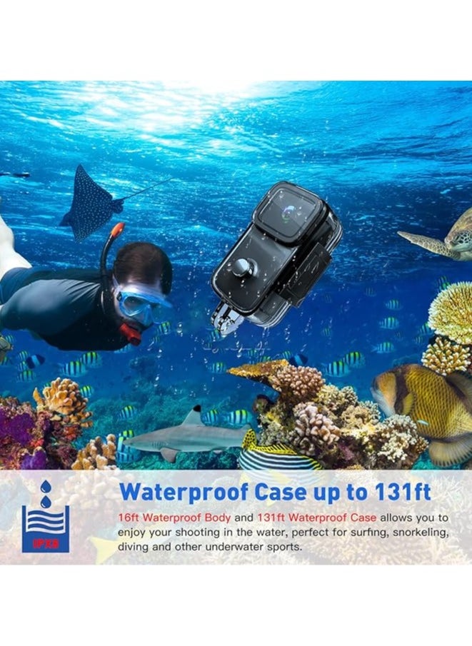 SJCAM - SJCAM C200 Action Camera 4KHD Handheld Portable Lightweight 40M Underwater Waterproof Camera with Stabilization, 154° FOV Zoom Lens, Action Cam for Helmet, Bicycle, Vlogging - Image 1