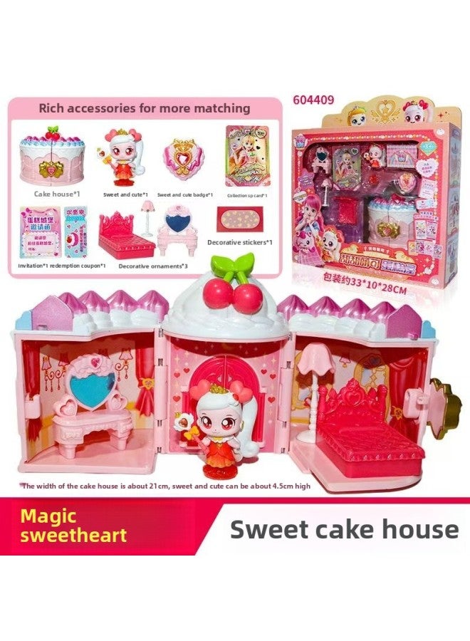 Wonderful Moe Genuine Children's Love Princess Music Royal Moe Love Shiny Girl's House Suit-Color:Sweet Cake House