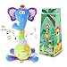 LLUKEME Dancing Talking Elephant Toy Stuffed Animal Baby Toy Repeating What You Say Easter Toys for Kids Glowing Musical Electronic with Wiggly Trunk Gifts for Toddlers 13 Years Old - Image 2