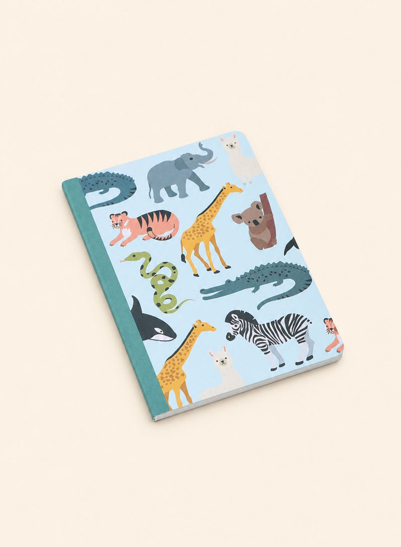 Midi A5 Animal Print Notebook With Colorful Cover - Image 1