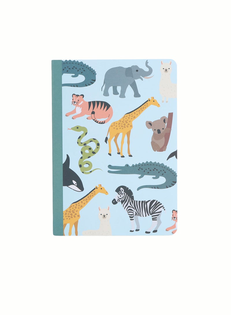 Midi A5 Animal Print Notebook With Colorful Cover - Image 2