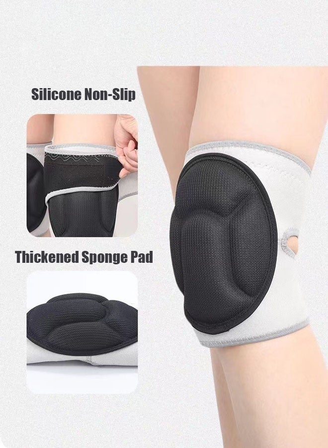 Hanayo Knee Pad 1 Pcs Anti-collision Turtle Shell Sponge Knee Pad for Women and Men Non-Slip Knee Protection Ideal for Dance Skiing Riding Sports(Grey+Black) - Image 4
