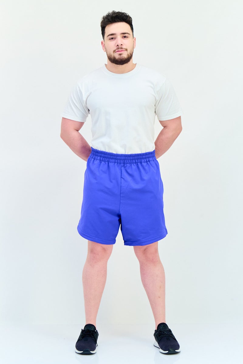 Adidas شورتات جري رياضية للرجال، زرقاء - Image 4