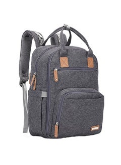 iniuniu Diaper Bag Large Unisex Multifunctional Backpack with Changing Pad and Stroller Straps, Dark Gray - Versatile and Stylish  - Image 1