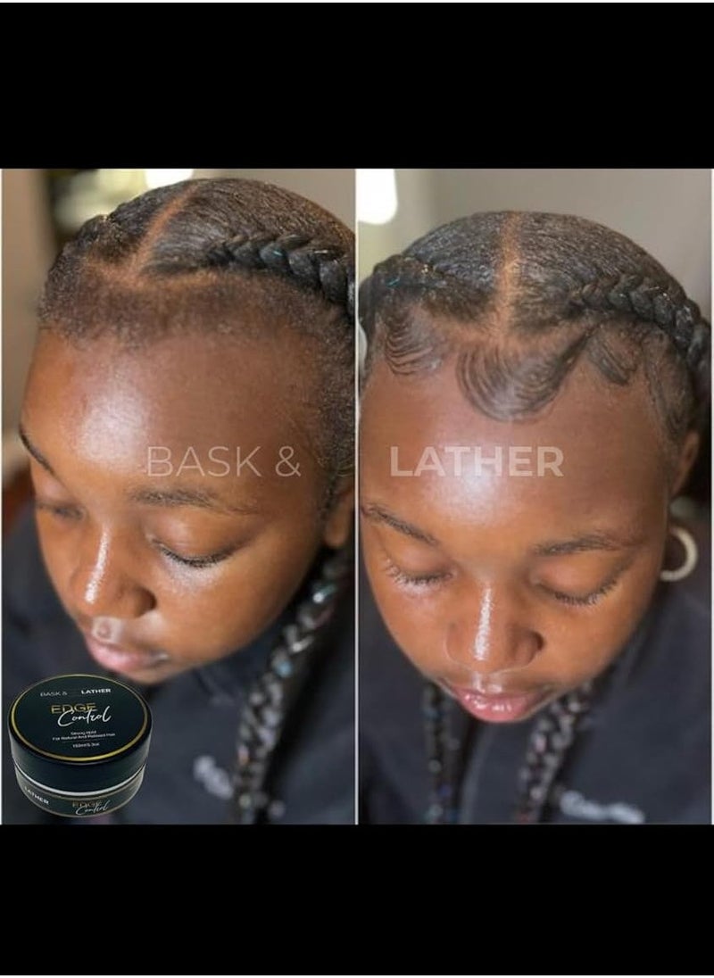 Edge جل شعر براك و لاذر للتحكم في الحواف، تثبيت قوي، حواف سميكة، جل تصفيف، غير دهني، غير متقشر، بدون أثر أبيض، يدوم طويلاً، يدعم نمو الشعر، تركيبة طبيعية، لجميع أنواع الشعر، 5.3 أونصة سائلة - Image 4