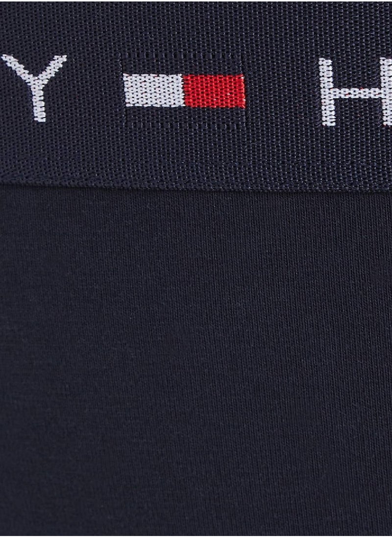 TOMMY HILFIGER Women's Original Logo Waistband Thong Underwear Bottoms, Navy  - Image 5