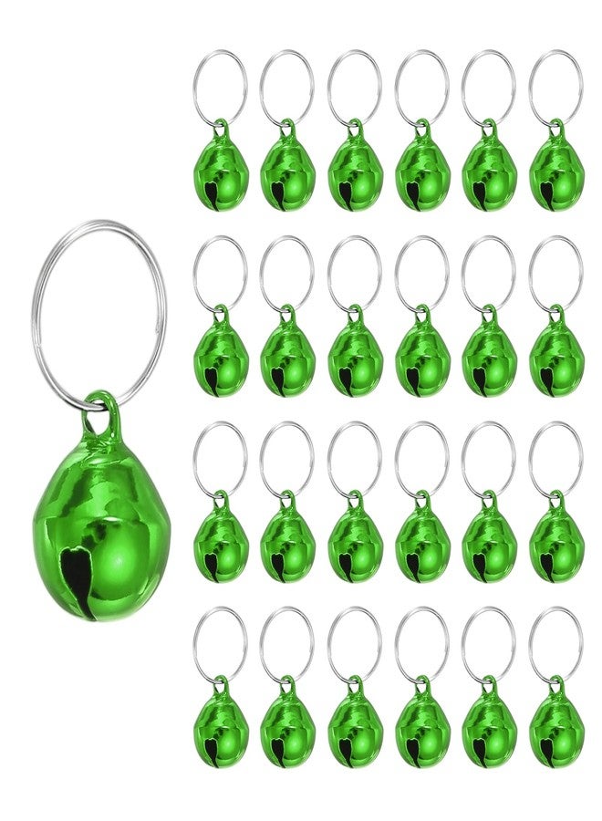 PATIKIL 24 PCS Dog Bell, Mini Cat Bell Small Pet Collar Bells Keychain Cute Bulk Metal Loud Jingle for Dog Collar Charm Pendant Necklace DIY Crafts Christmas Tree Decorations, Green - Image 1