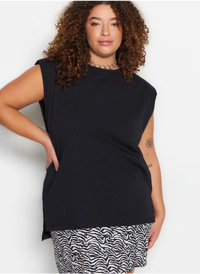 ترينديول كيرف Low Back Knitted T-Shirt