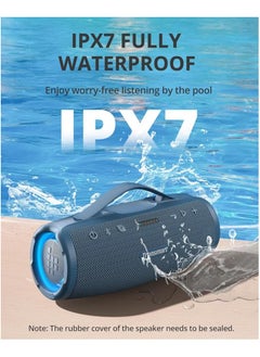 Tronsmart Tronsmart Mirtune S100 Portable Bluetooth Speaker, 50W Punchy Bass &Clear Treble, Retractable Handle, 20H Playtime, IPX7 Waterproof, Customize EQ, Built-in Powerbank for Outdoor, Camping, Beach(Blue)  - Image 2