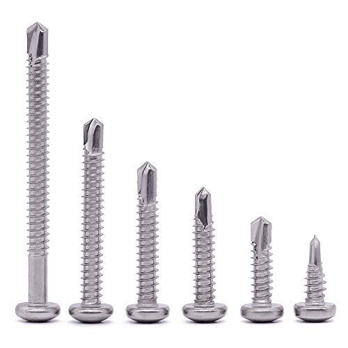 EASTLO #6 x 1/2" Pan Head Self Drilling Screws, Phillips Drive, 410 Stainless Steel Sheet Metal Screws,Self Tapping, Dovetail, Pack of 100 - Image 5
