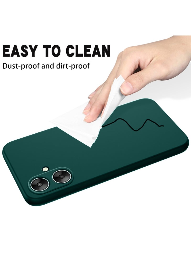 Wtech Xiaomi Redmi 13C 5G 2023 Premium Liquid Silicone Case Cover Dark Green  - Image 2