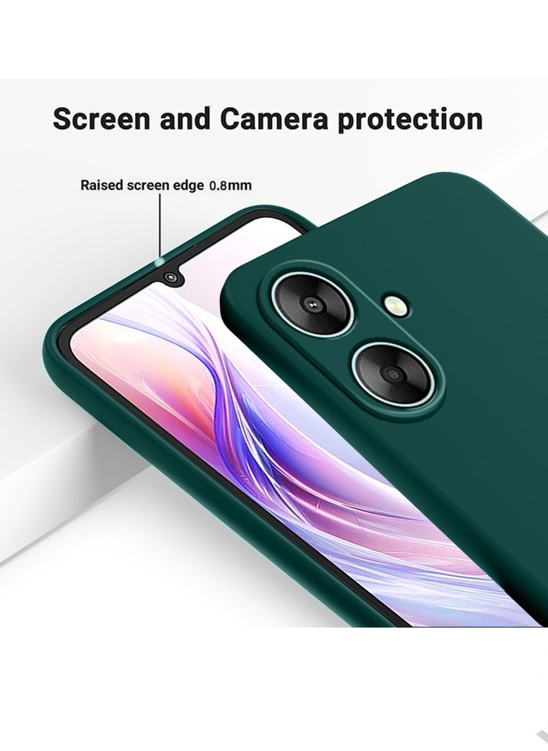 Wtech Xiaomi Redmi 13C 5G 2023 Premium Liquid Silicone Case Cover Dark Green  - Image 4