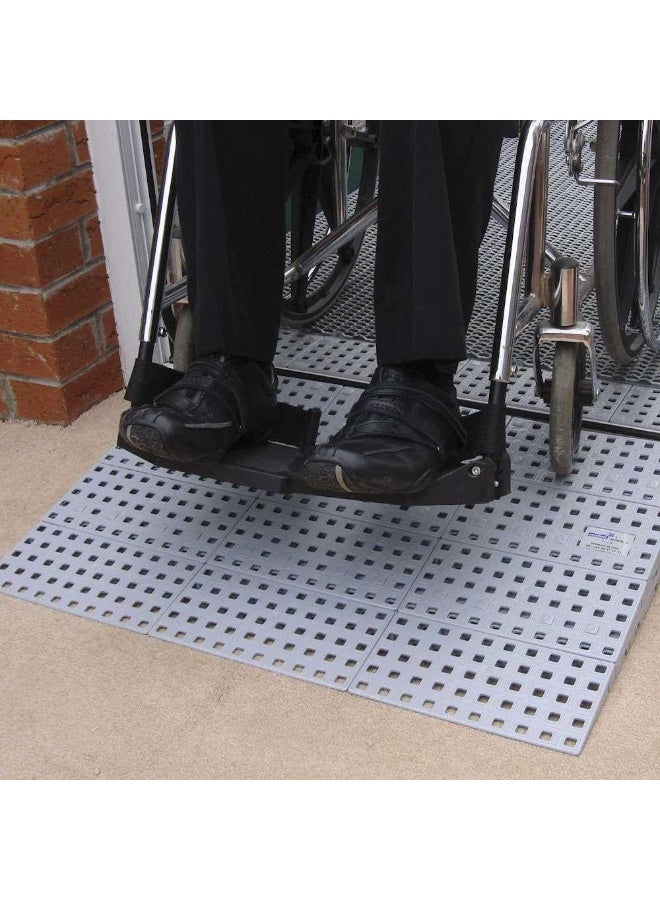 Excellence Modular Wheelchair Ramp Kit for Door Thresholds, Cuttable Tiles, 750mm Width, Indoor & Outdoor Mobility Access Ramp with Fixings - Image 5
