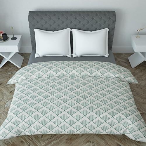 BELVOSTUM 280 TC Luxurious Glace Cotton Duvet Cover/Comforter Cover/AC Quilt Cover King Size/Dohar/90 X100 Inches - (Green) - Image 2