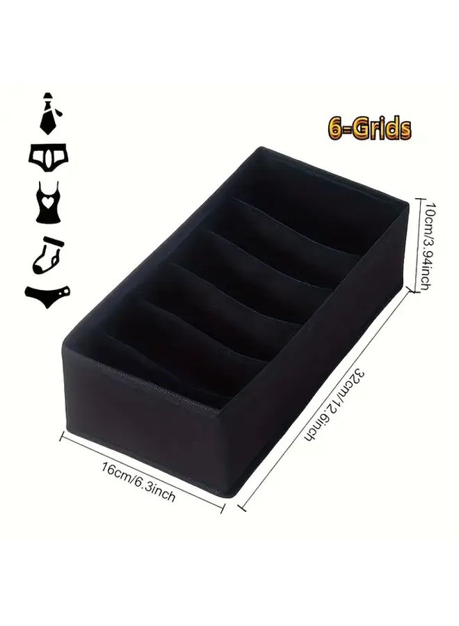 Black 24 Grids Foldable Underwear Bra Storage Box With Lid Breathable Mesh Organizer - Image 3