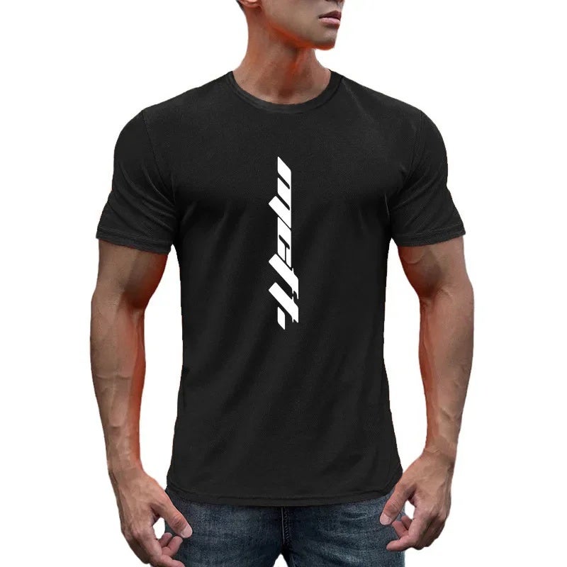 Men''s quick-drying sports T-shirt summer mesh breathable thin short sleeve men''s sports fitness training bottoming shirt - Image 3