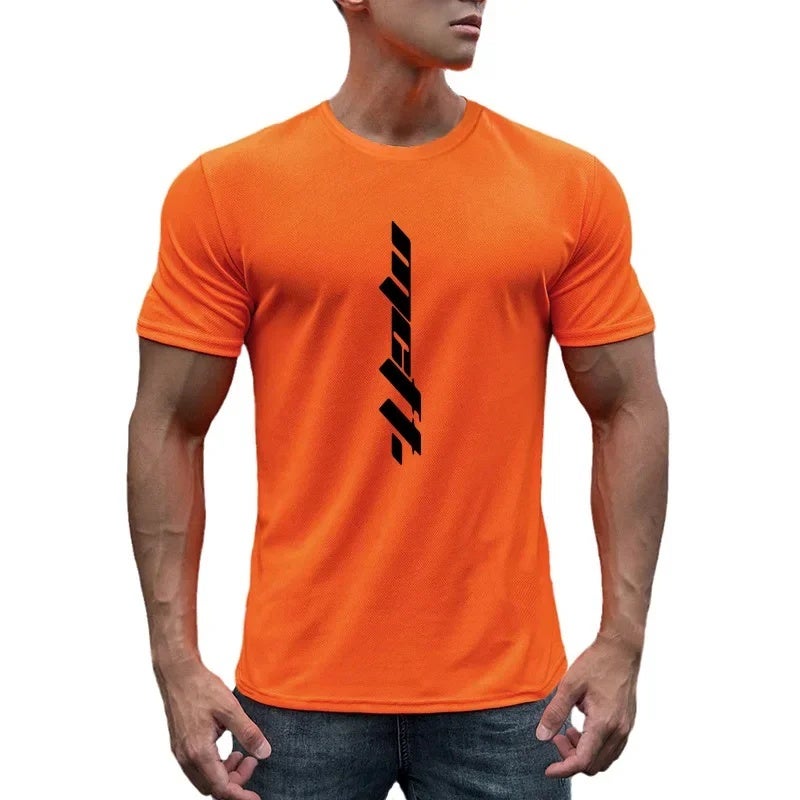 Men''s quick-drying sports T-shirt summer mesh breathable thin short sleeve men''s sports fitness training bottoming shirt - Image 5