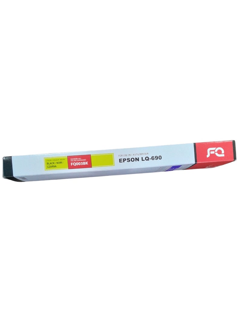 أف كيو شريط طابعة نايلون عالي الكثافة من FQ لطابعات Epson LQ690 LQ-690K، LQ-680KII، LQ-680KT، باللون الأسود  - Image 2