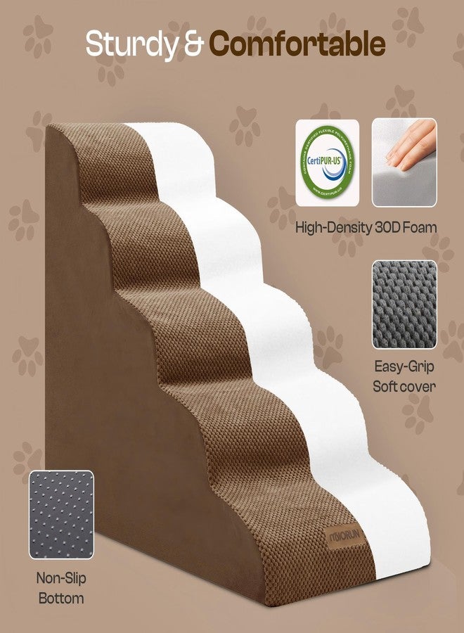 Miorun Pet Stairs 5-Step, Coffee - Image 3