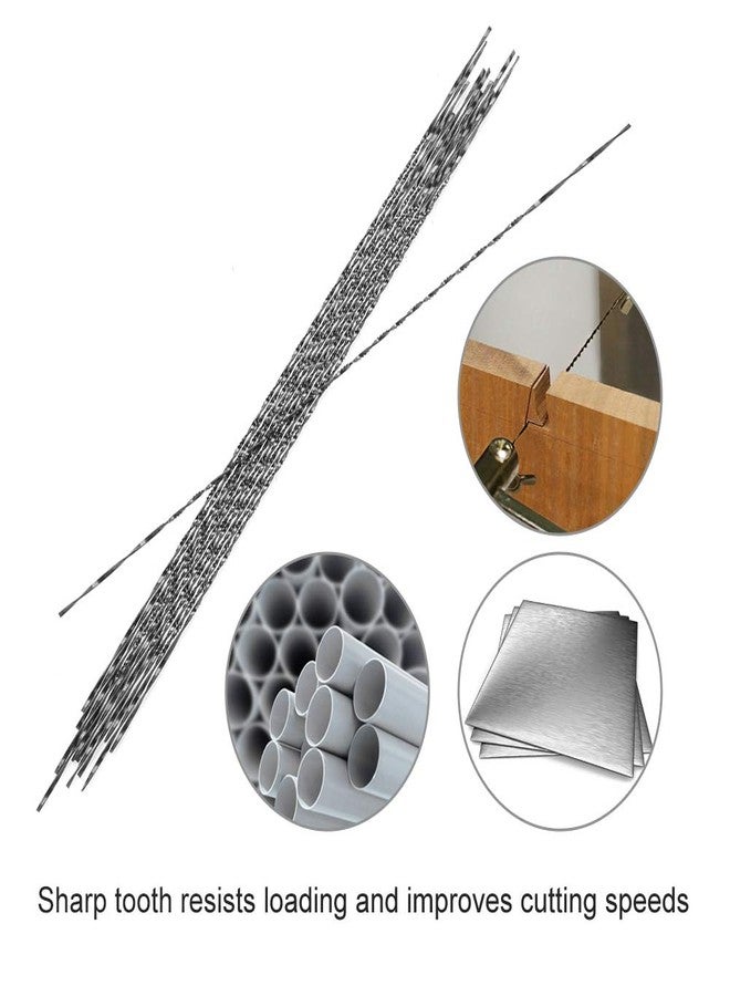 TMISHION 12pcs Scroll Saw Blades With Spiral Teeth for Wood Metal Plastic Cutting Sawing Carve - 8 Size Option(8#) - Image 3