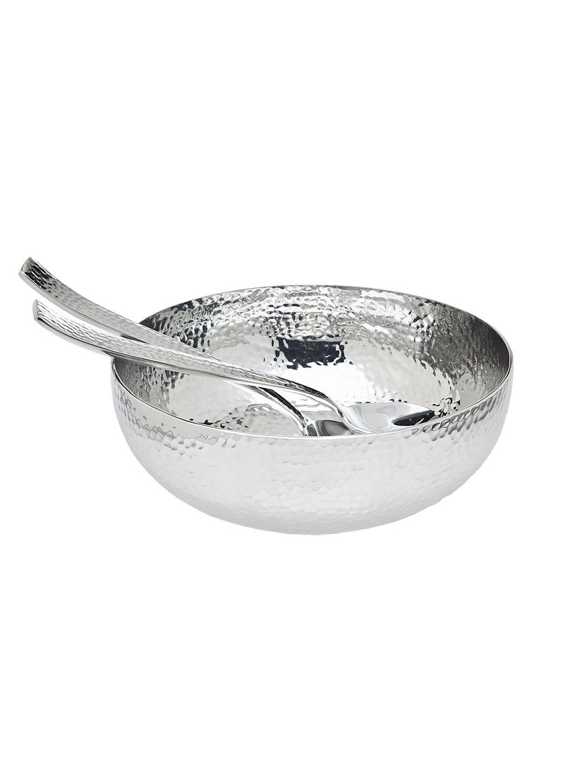 Godinger Godinger Hammered Salad Bowl  Servers Silver 