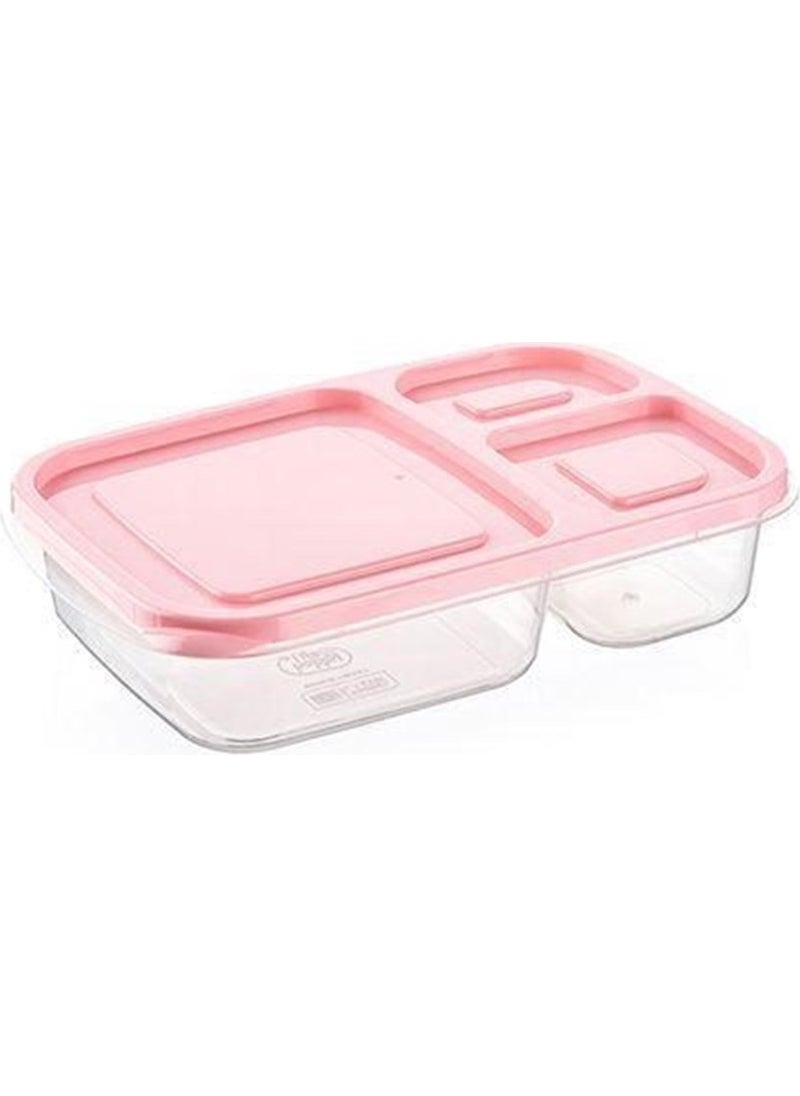 3 Compartment Lunch Box Practical Easy Food Diet Storage Food Container