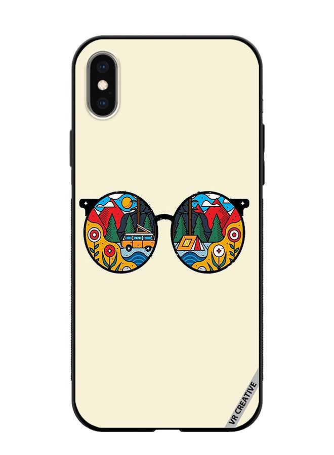 VR CREATIVE Protective Case Cover For Apple iPhone XS Max Glass Design Multicolour - Image 1