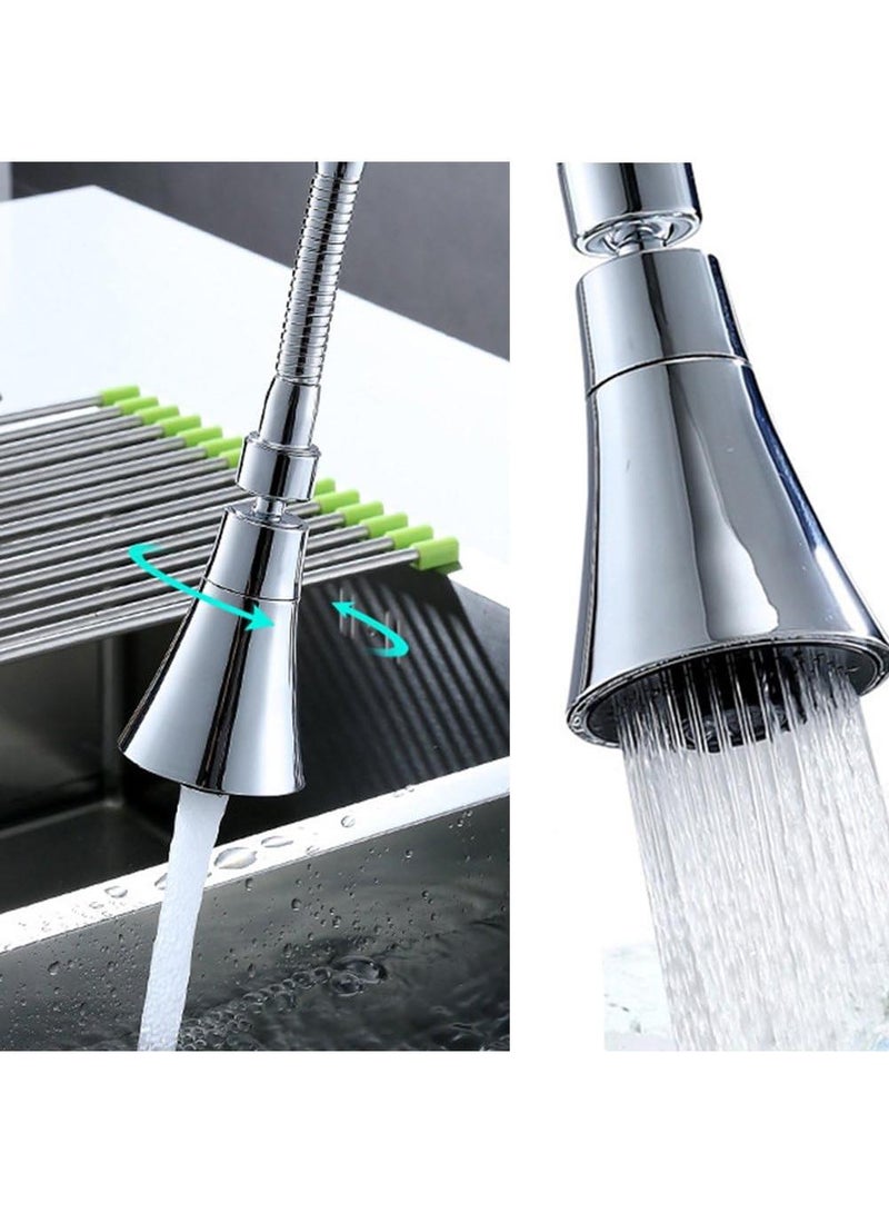 Sweet seven Swivel Faucet Aerator - 360-degree Rotating Sprayer, Flexible Water Extender, Rotatable Nozzle with 3 Water Outlet Types for Kitchen Sink, Bathroom, Bathtub - Image 4
