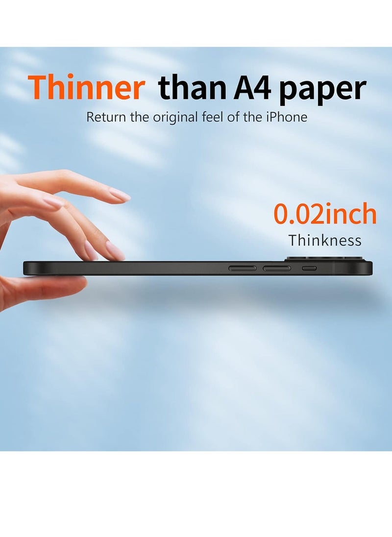 Compatible with iPhone 15 Slim Case, Paper-Thin Matte Finish Skin Back Case [Anti-Fingerprints& Non-Yellowing] Ultra Protective Cover with Camera Protection - Image 2