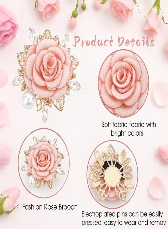 Flavizo Elegant Floral Brooch Pin for Women, Saree Accessory Stylish Decorative Lapel Brooches for Dress, Blazer, Shawl, Gown - Elegant Ladies Decoration in Dresses - Image 3