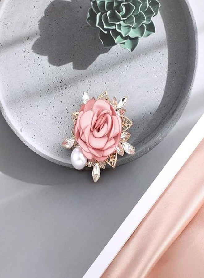 Flavizo Elegant Floral Brooch Pin for Women, Saree Accessory Stylish Decorative Lapel Brooches for Dress, Blazer, Shawl, Gown - Elegant Ladies Decoration in Dresses - Image 4