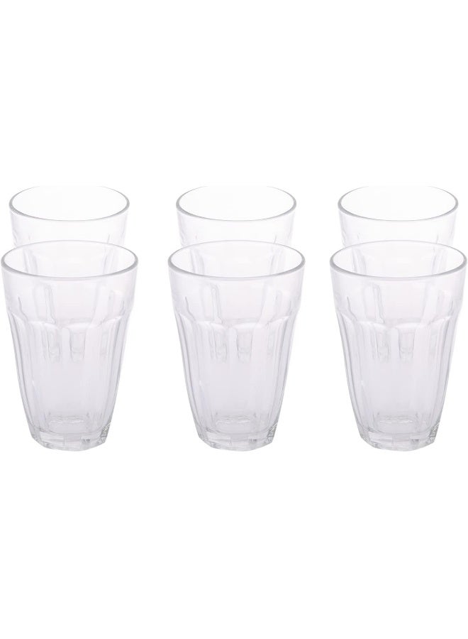 AKDC Infinity Glass Tumbler 6Pcs L(7CM) XW(7CM) XH(10CM) Transparent - Image 1