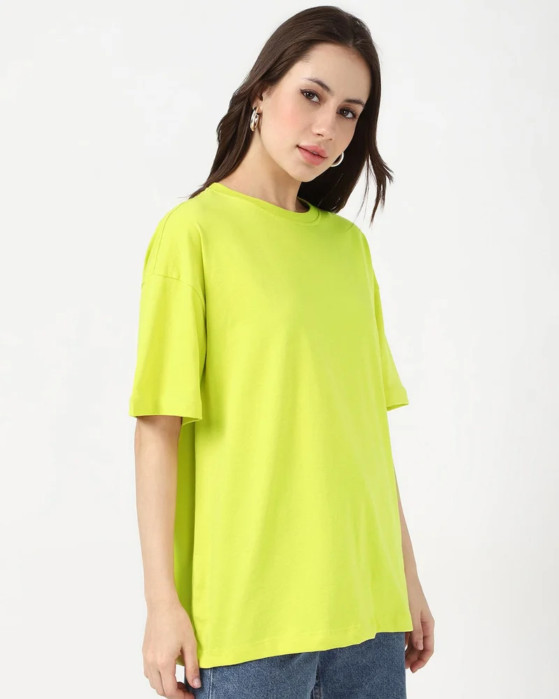 بيواكوف تيشيرت نسائي واسع أصفر أكاسيا