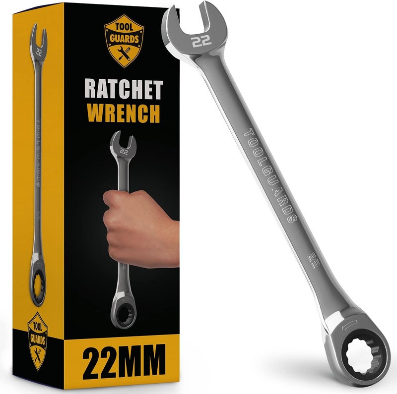TOOLGUARDS 22mm Wrench - Ratcheting Wrench - Slim Profile - Ratchet Wrench - 100% Lifetime Satisfaction Guarantee - Image 1
