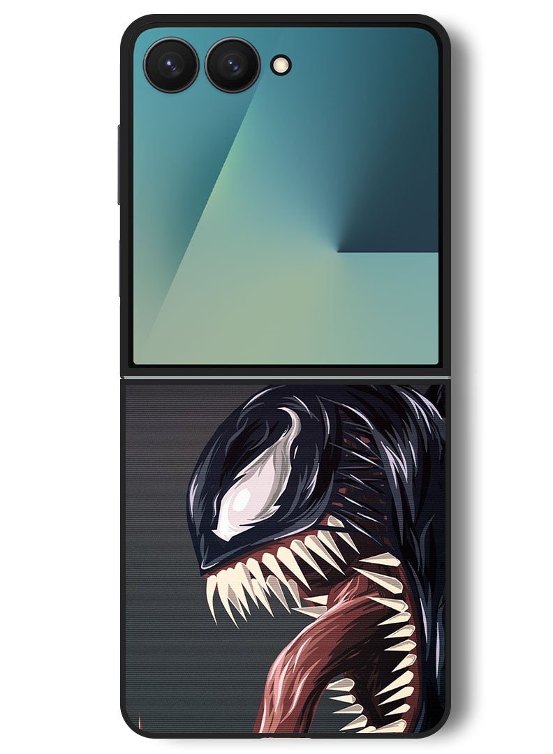 Theodor Case Compatible with Samsung Galaxy Z Flip 7 - 6.9 Inch Protection Shockproof Bumper Cover Venom - Image 1